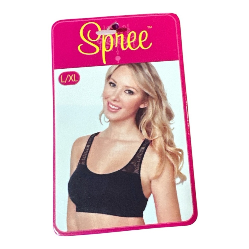 Spree Seamless Lace Racerback Bra L/XL – Purple Comfort Bralette - Picture 4 of 9